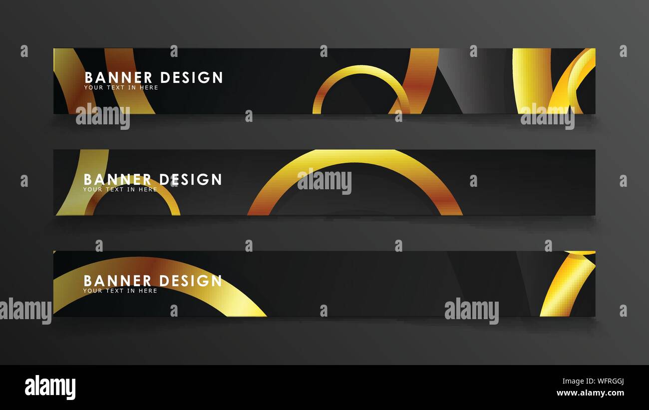 Abstract Circle Banner Fancy Vector Illustration Golden Circle