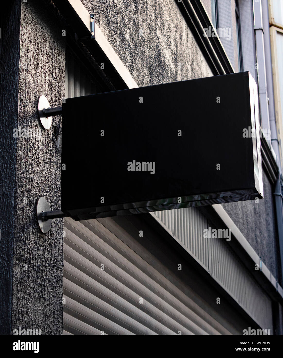 signboard mockup and template empty frame for logo and text on the ...