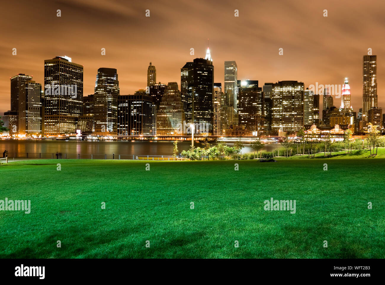 New York City at night Stock Photo