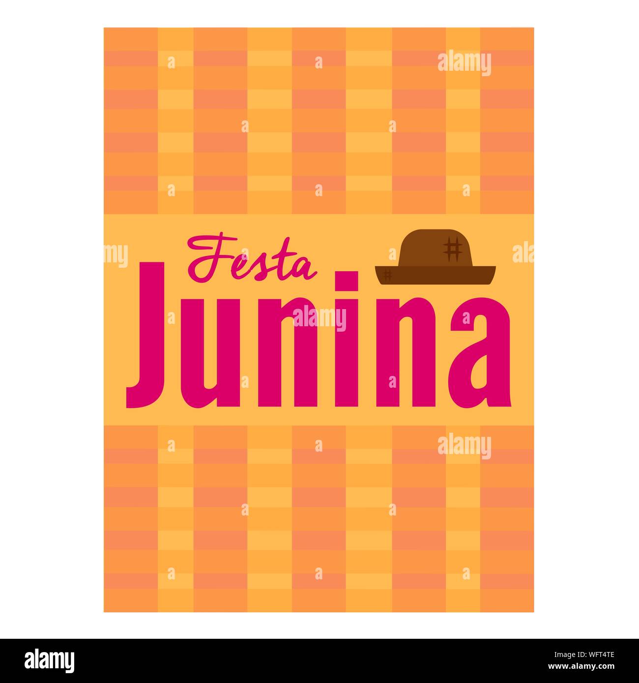 Festa junina background with some special objects, vector illustration design Stock Vector