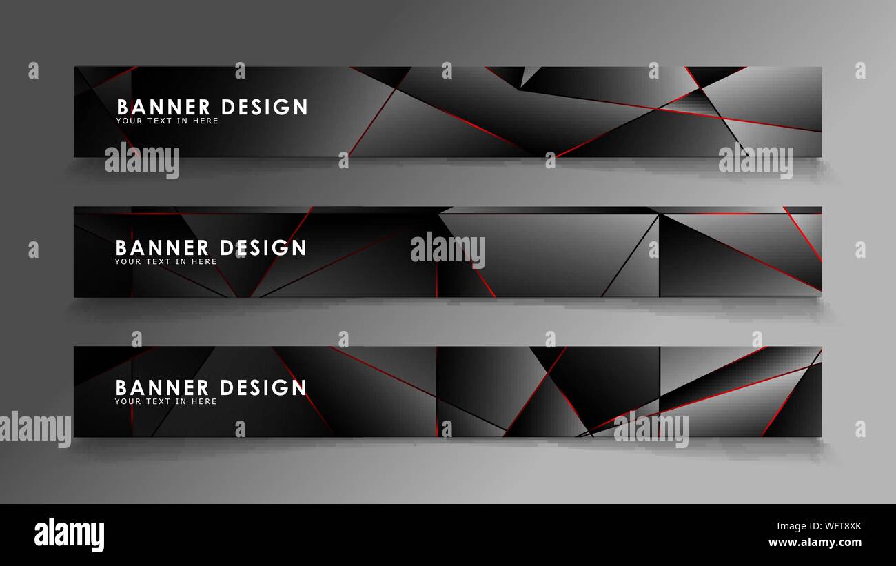 Square banner vector collection . Black premium background with luxury ...