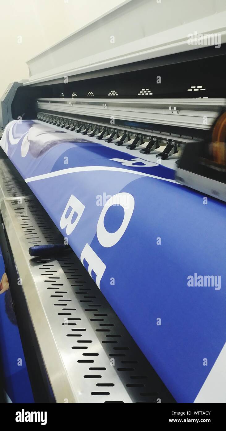 Close-up Of Printing Machine Stock Photo