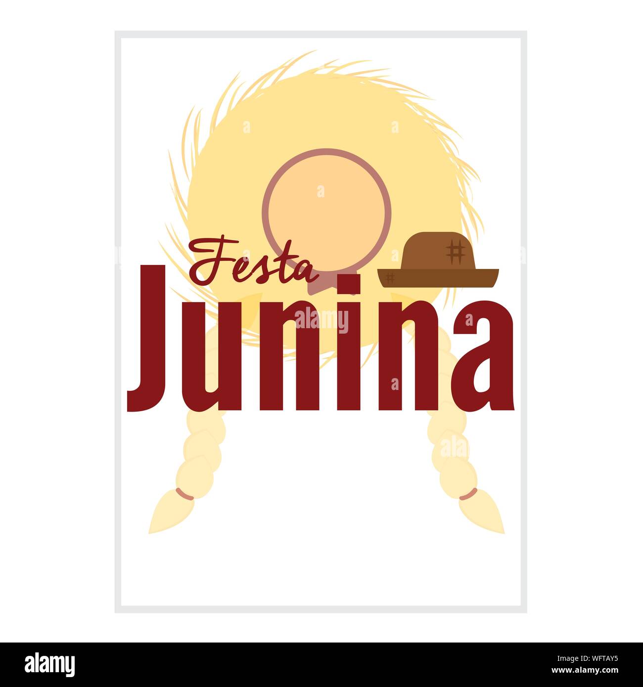 Festa junina background with some special objects, vector illustration design Stock Vector