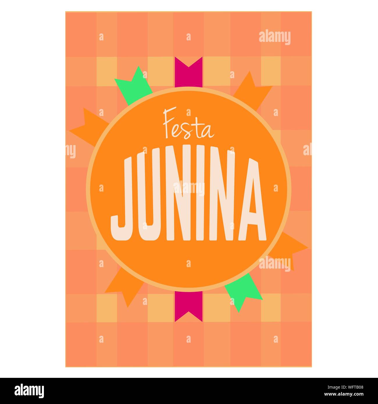 Festa junina background with some special objects, vector illustration design Stock Vector