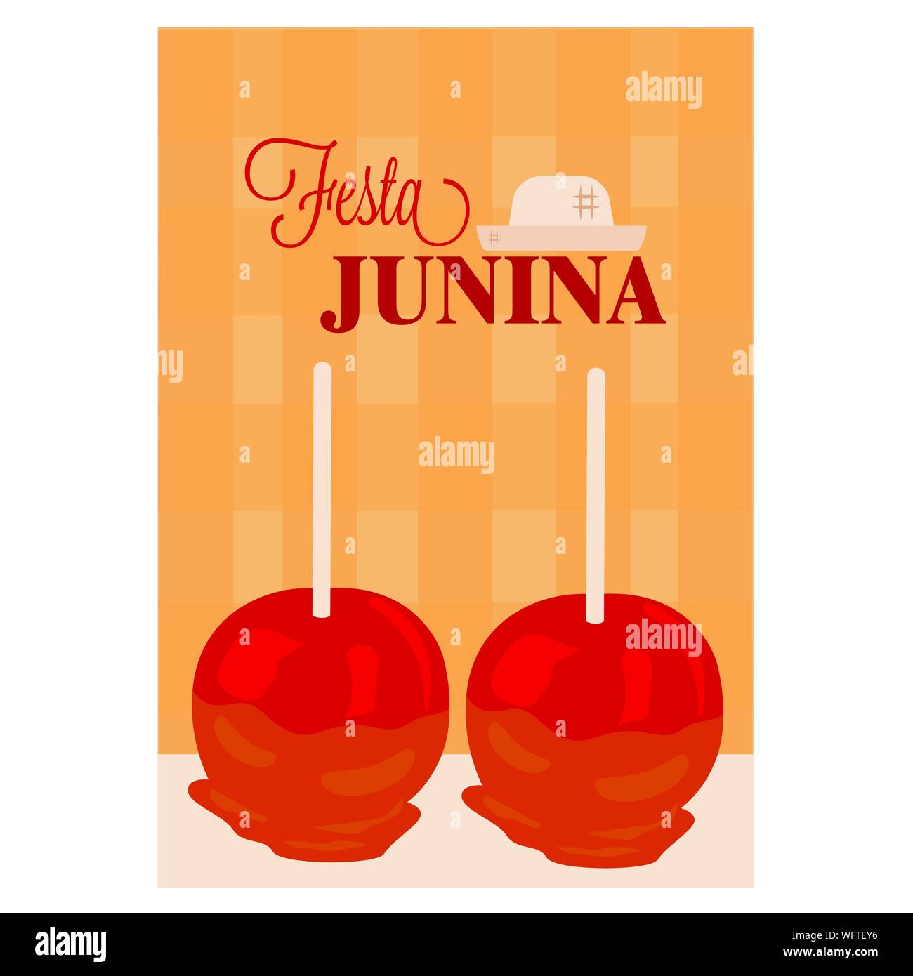 Festa junina background with some special objects, vector illustration design Stock Vector