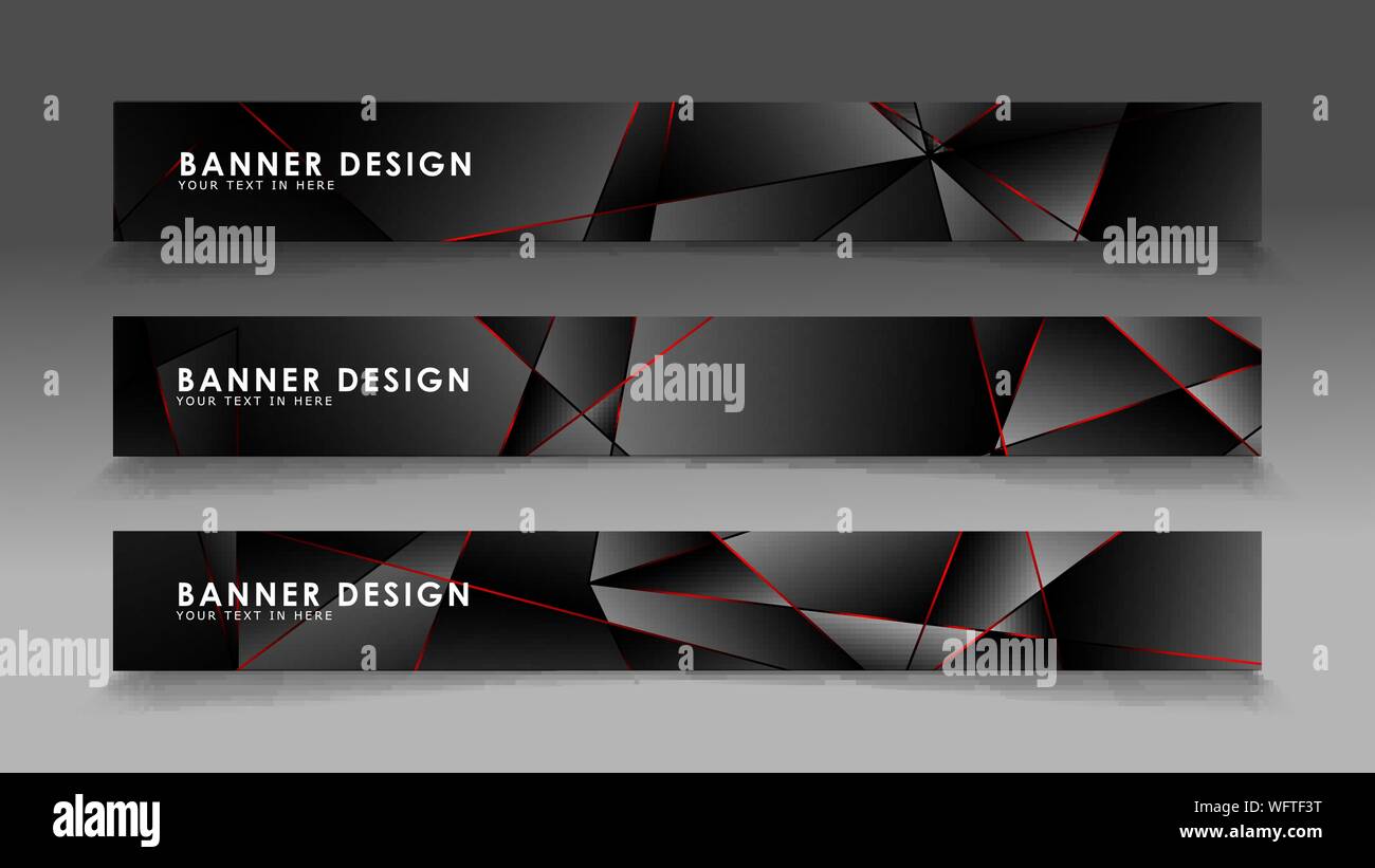 Square banner vector collection . Black premium background with luxury ...