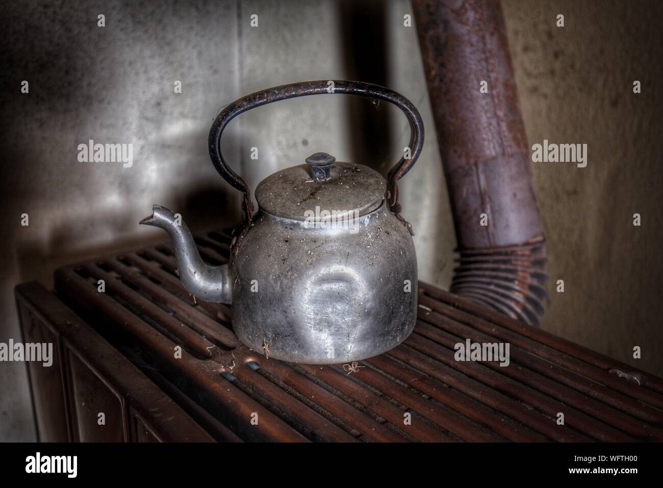 Tea kettle on stove hires stock photography and images Alamy