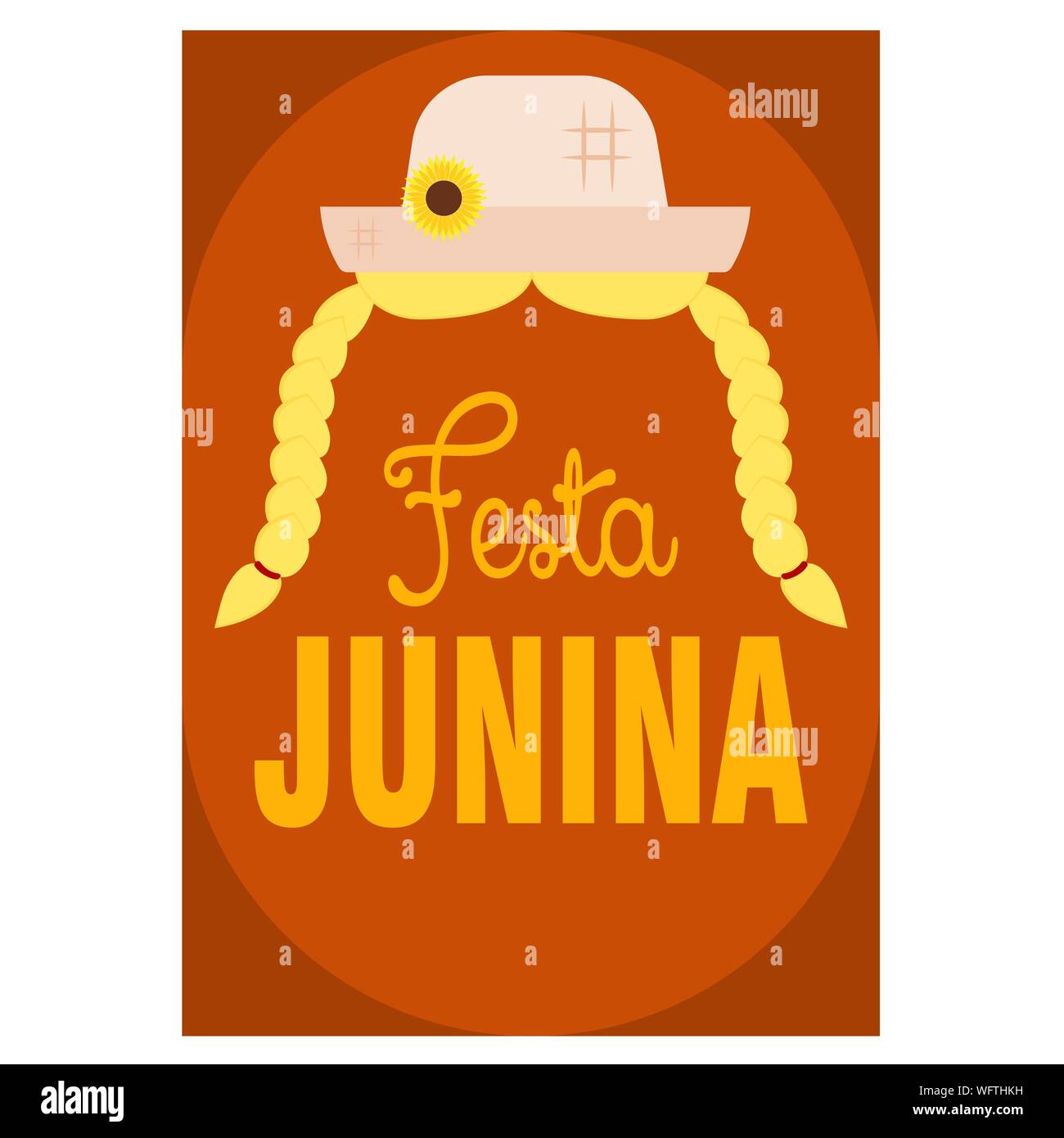 Festa junina background with some special objects, vector illustration design Stock Vector