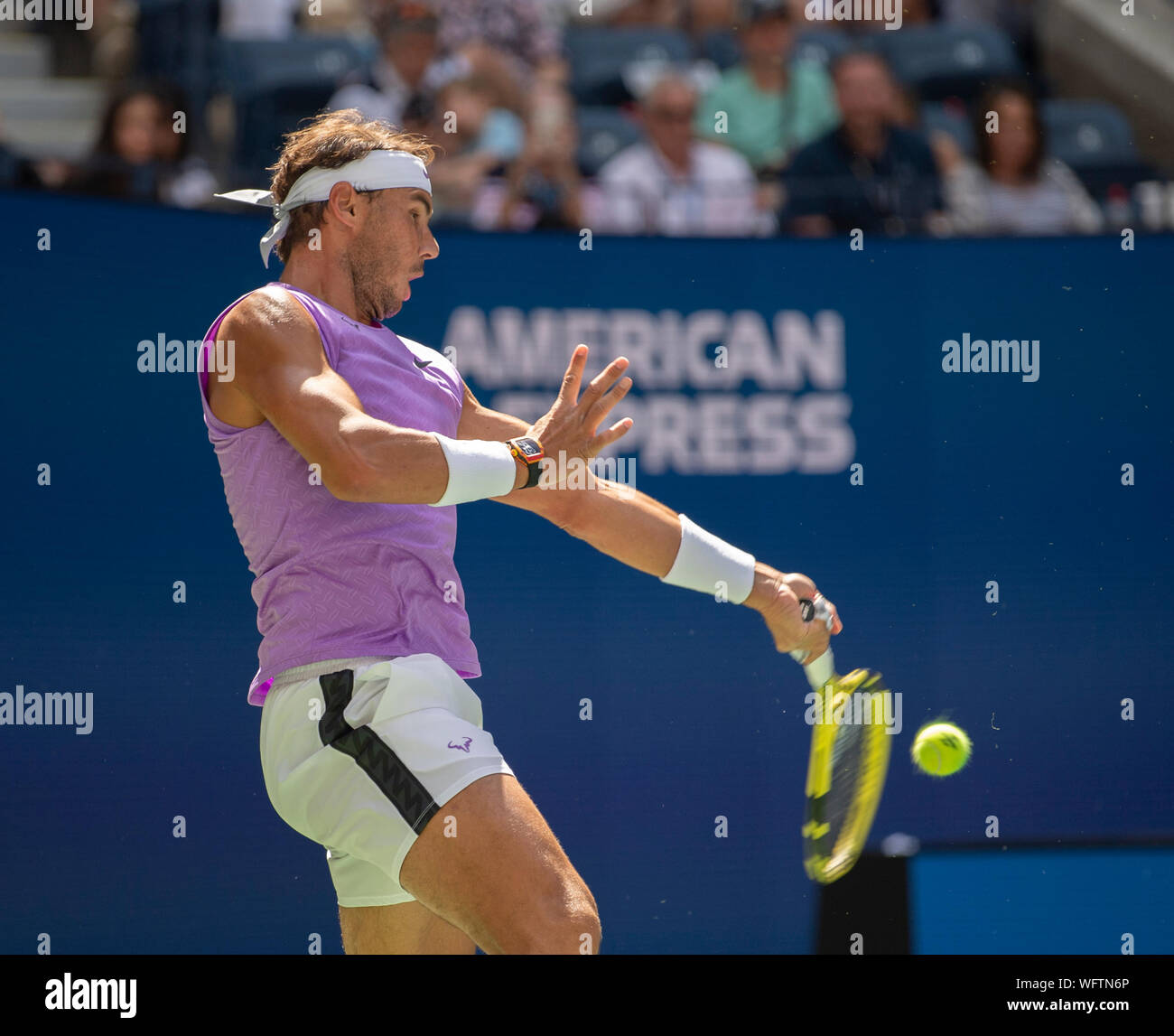 New York, USA. 31st Aug, 2019. August 31, 2019: Rafael Nadal (ESP) defeated Hyeon Chung (KOR) 6-4, 6-2, at the US Open being played at Billie Jean King National Tennis Center in Flushing, Queens, NY. Credit: Cal Sport Media/Alamy Live News Stock Photo