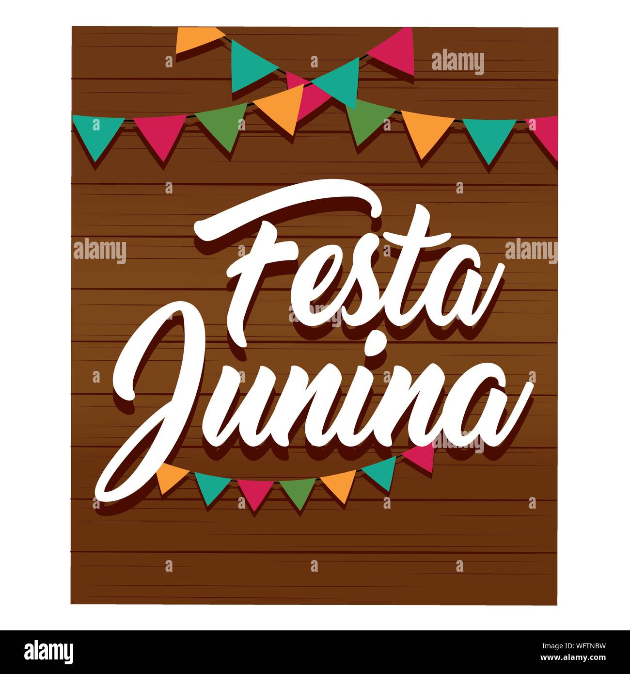 Festa junina background with some special objects, vector illustration design Stock Vector