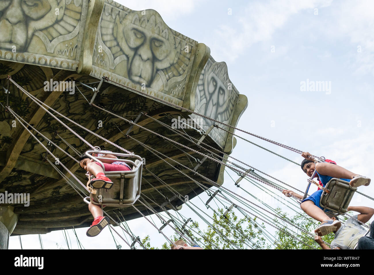 Emperors Palace Funfair Rides Funfair theme park ride Stock Photo - Alamy