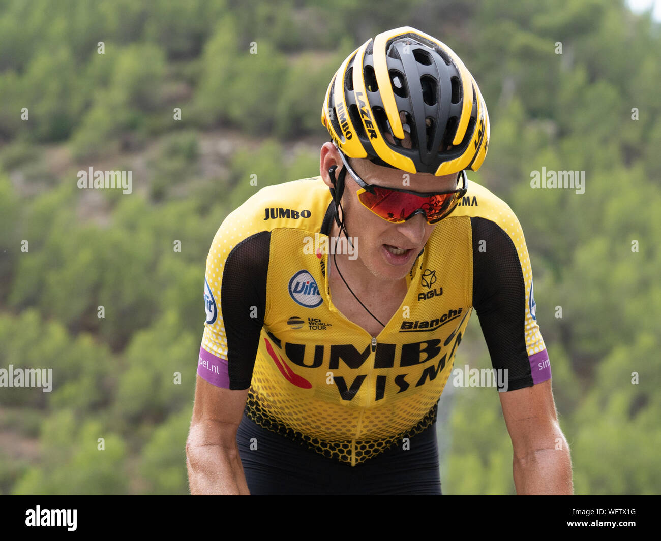 30 augustus 2019 Mas de la Costa, Spain Cycling Vuelta 2019    30-08-2019: Ronde van Spanje: Onda: Mas de la Costa  Robert Gesink, Jumbo Visma team Stock Photo