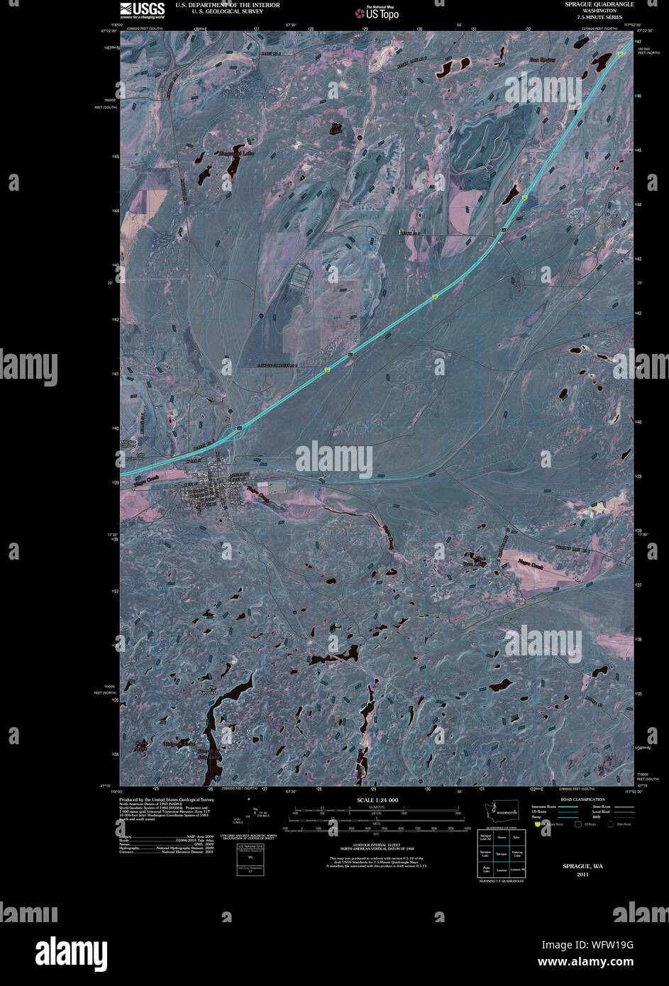 Sprague washington state map hires stock photography and images Alamy