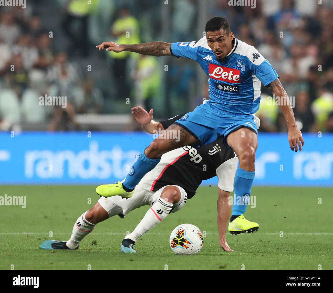 Turin, Italy. 31st Aug, 2019. Serie A Football, Juventus Football Club  versus Societ&#xe0; Sportiva Calcio Napoli; Allan of Napoli - Editorial  Use, Editorial Use Only. Credit: Action Plus Sports Images/Alamy Live News