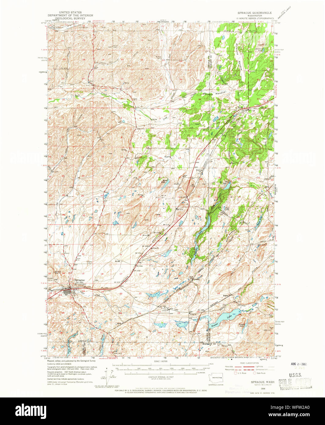 Sprague washington map hires stock photography and images Alamy