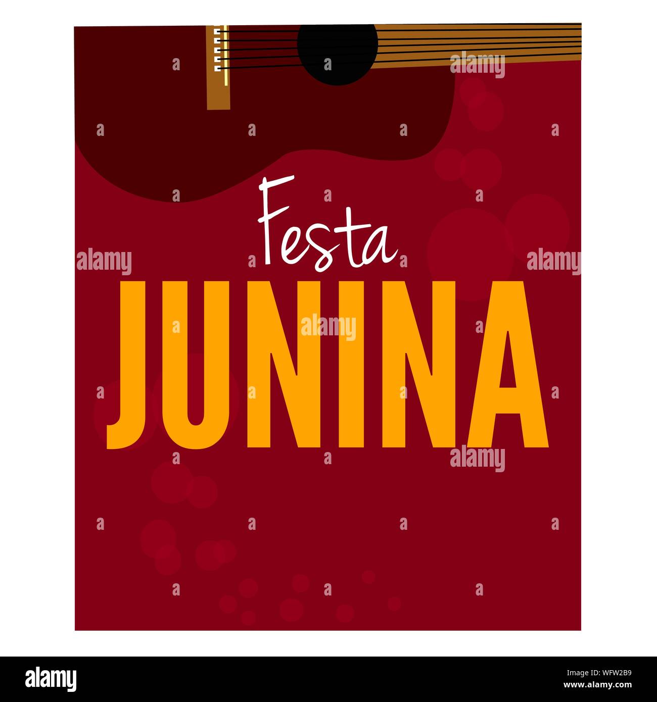 Festa junina background with some special objects, vector illustration design Stock Vector