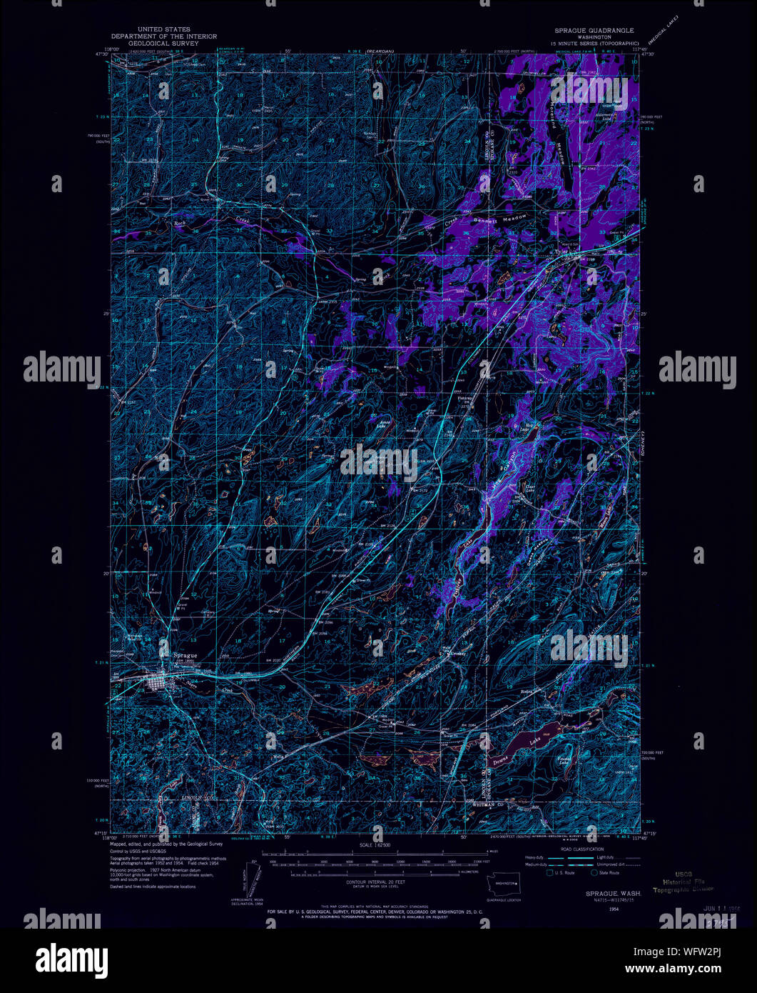 Sprague washington state map hires stock photography and images Alamy