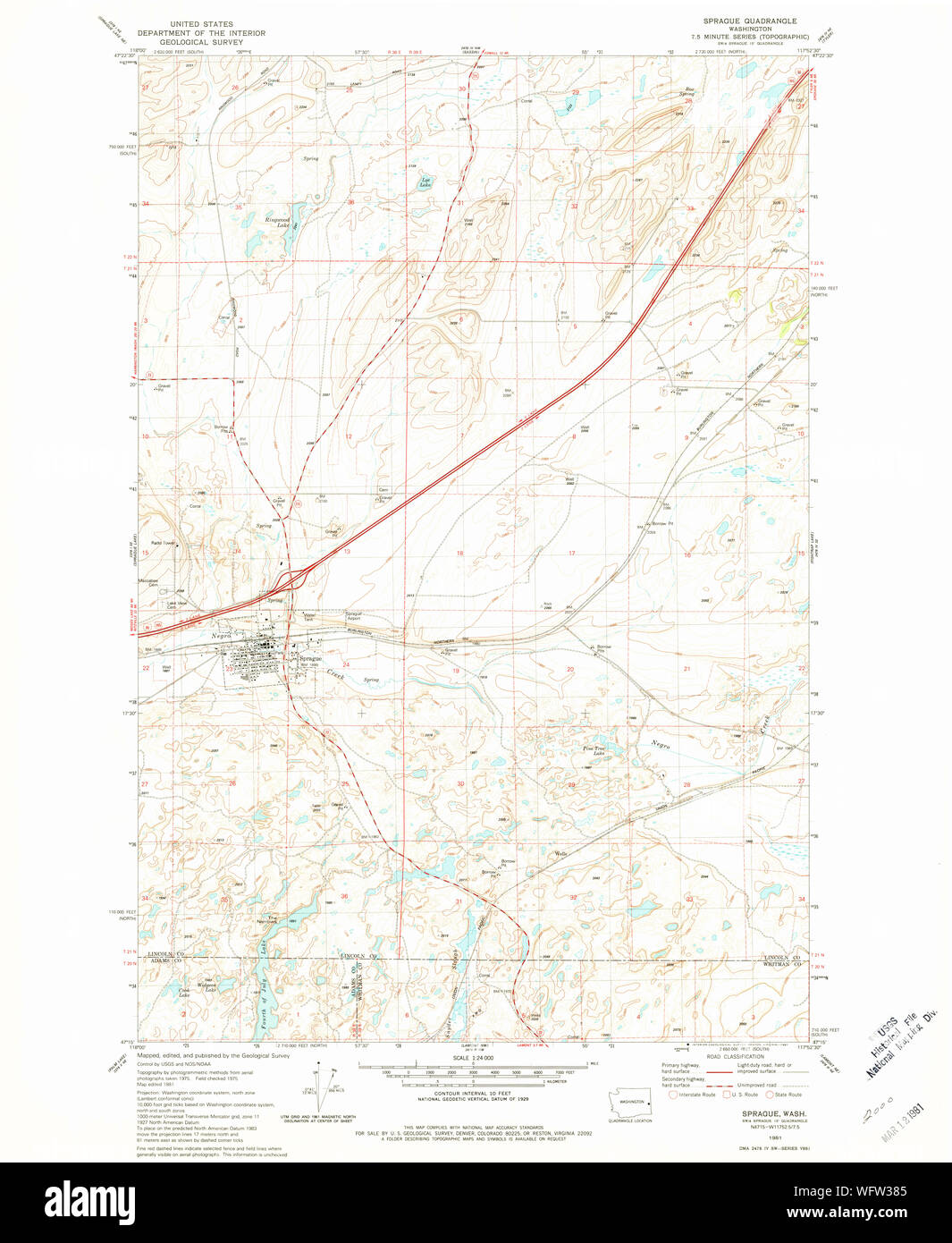 Sprague washington state map Cut Out Stock Images & Pictures Alamy