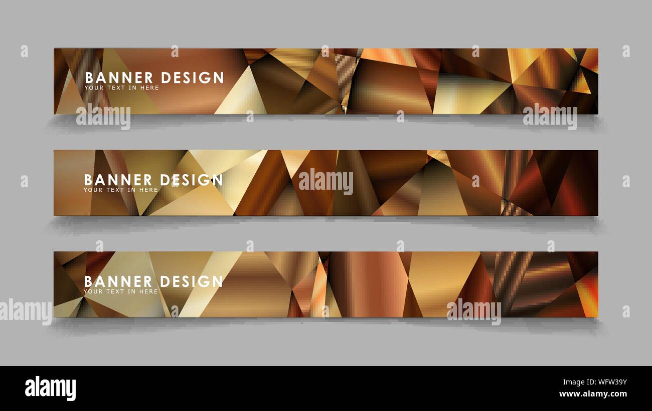Abstract rectangle vector banners with luxury geometric gradient ...