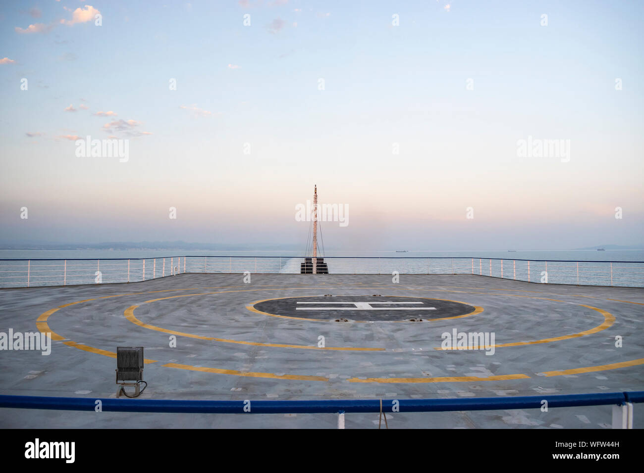 Helicopter landing pad by the ocean hires stock photography and images