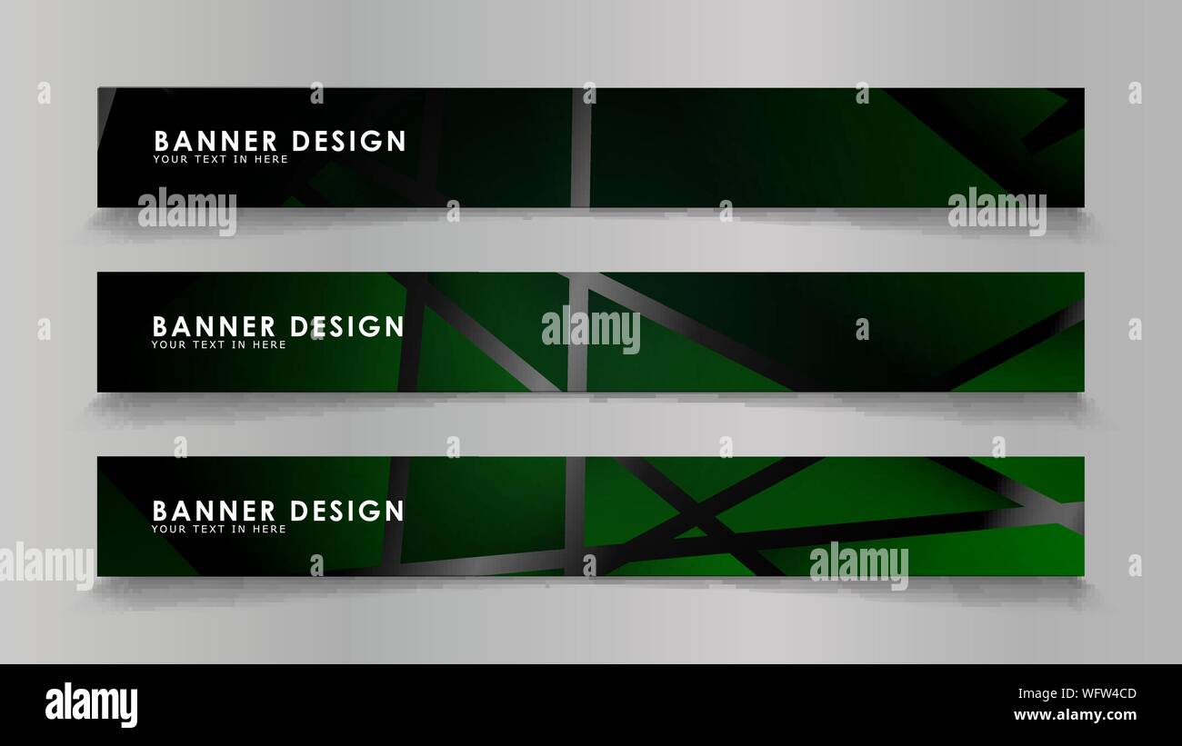 Abstract vector banners with geometric backgrounds in color gradients ...
