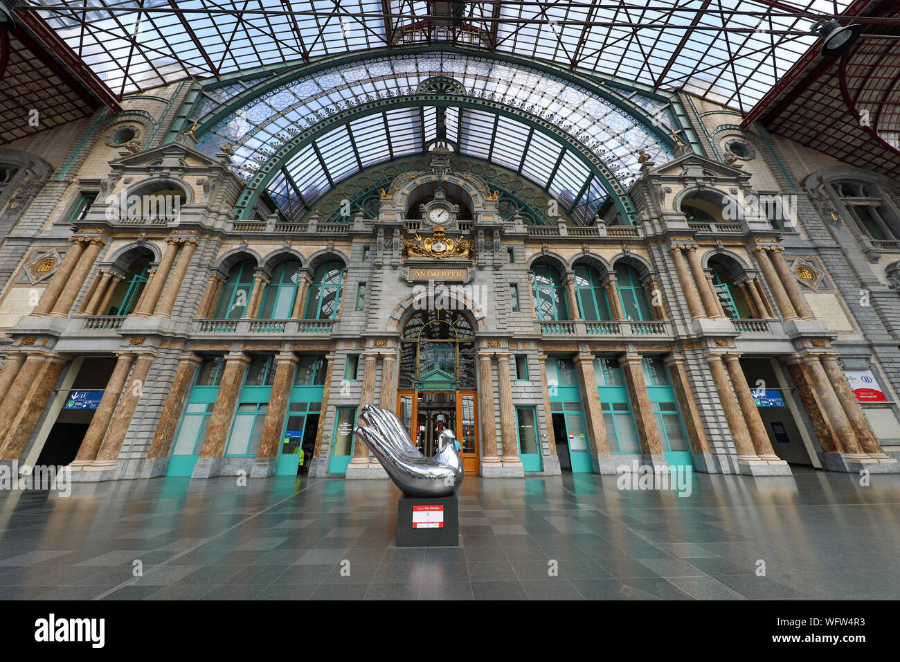 Antwerp Centraal railway station in Antwerp, Belgium Stock Photo