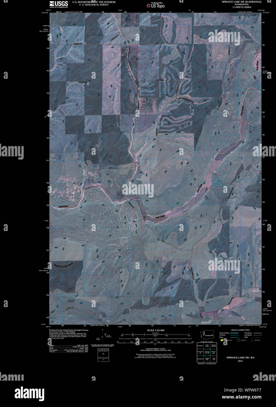 Sprague washington map hires stock photography and images Alamy