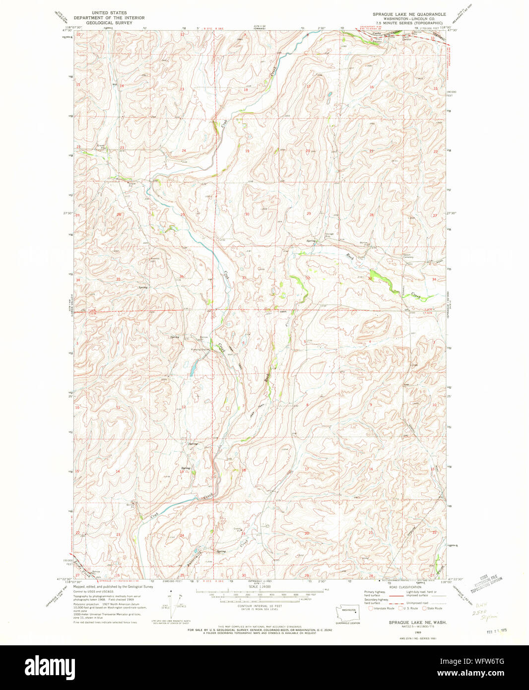 Sprague washington map hires stock photography and images Alamy