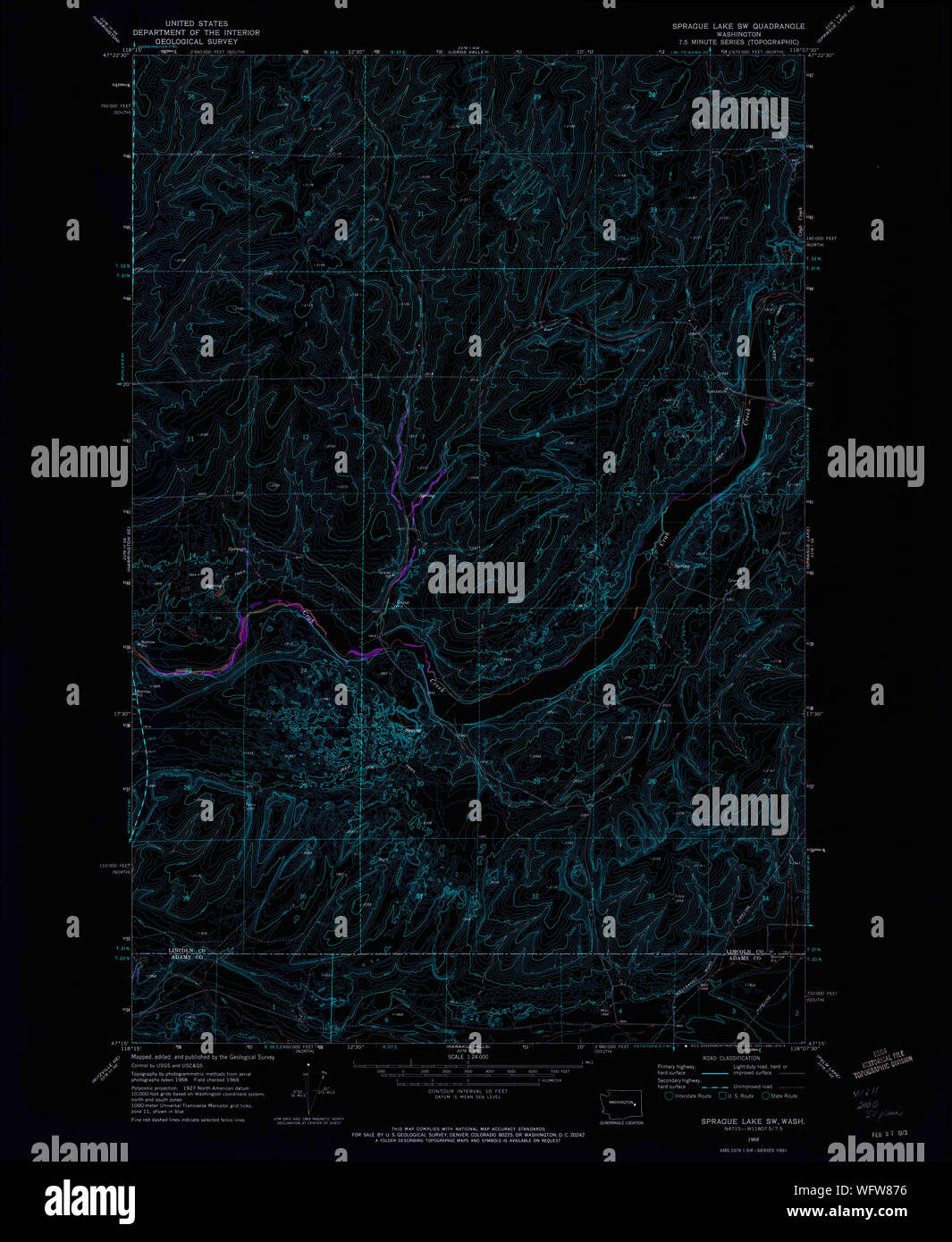 Sprague washington state map hires stock photography and images Alamy