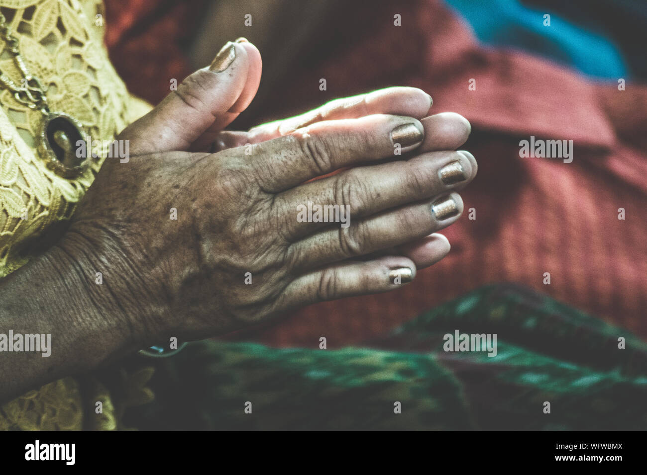 Close-up Of Human Hands Stock Photo