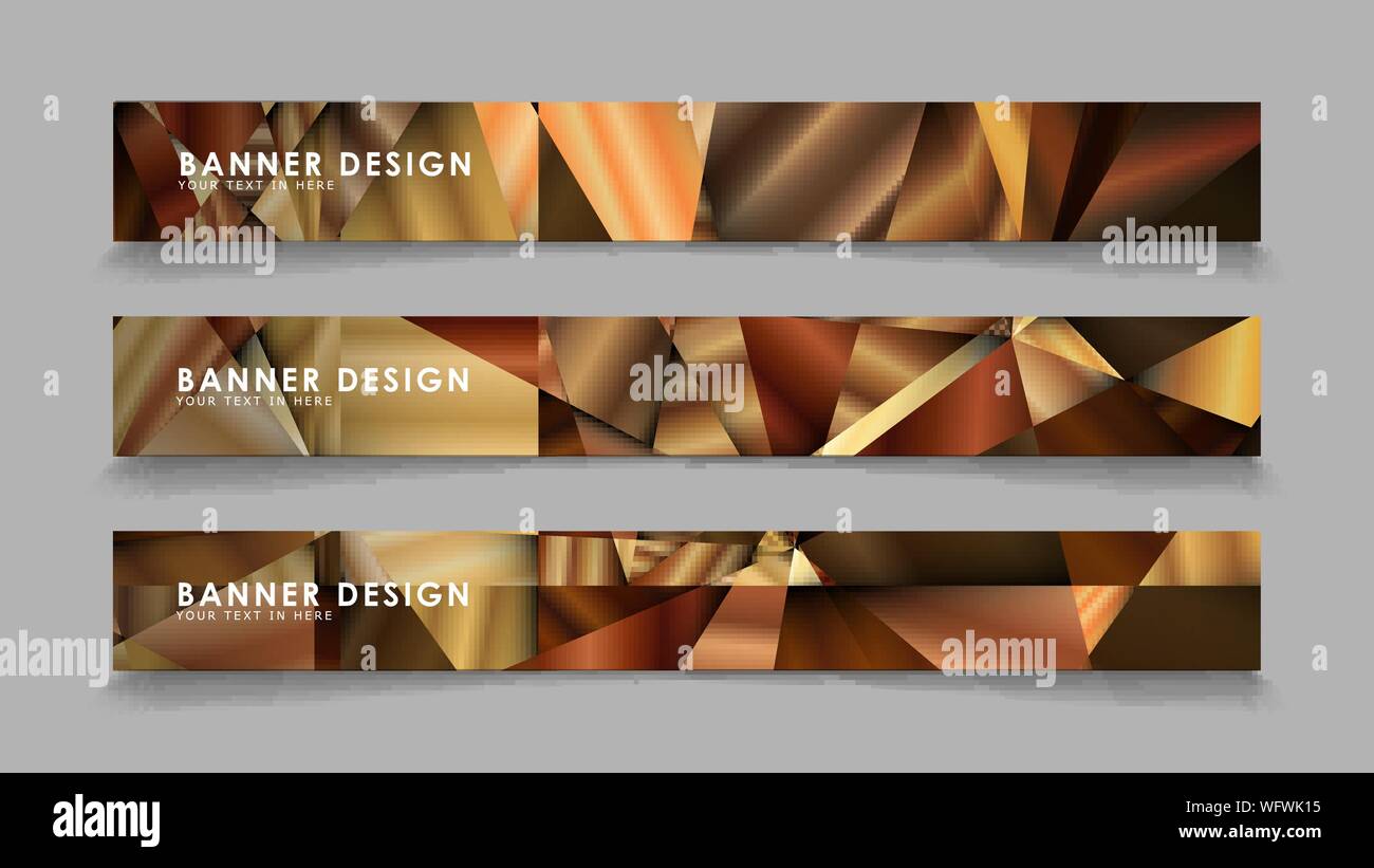 Abstract rectangle vector banners with luxury geometric gradient backgrounds . design templates. future Poster template design Stock Vector