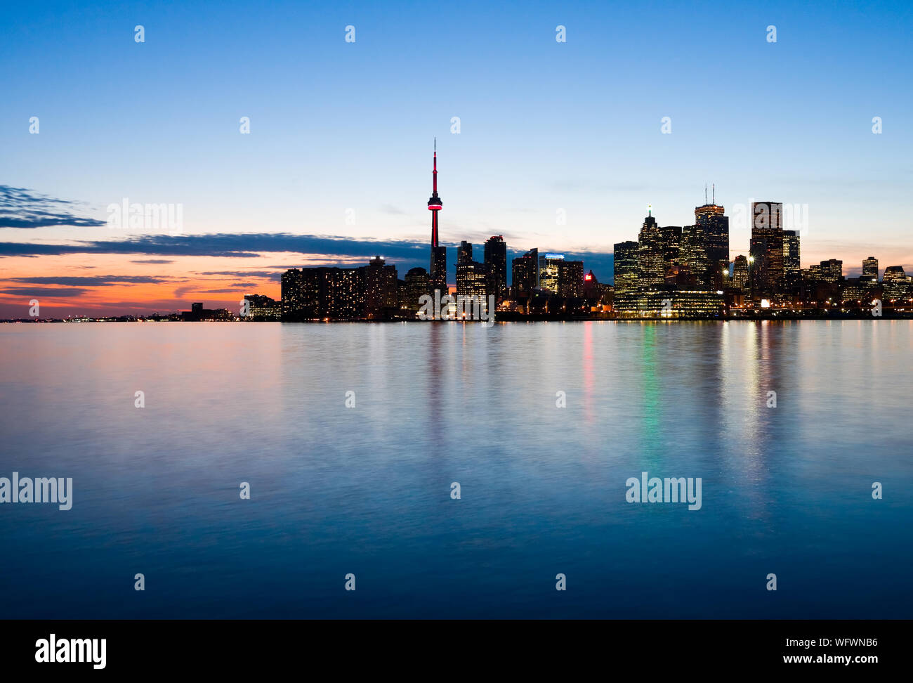 Toronto at night, Canada Stock Photo