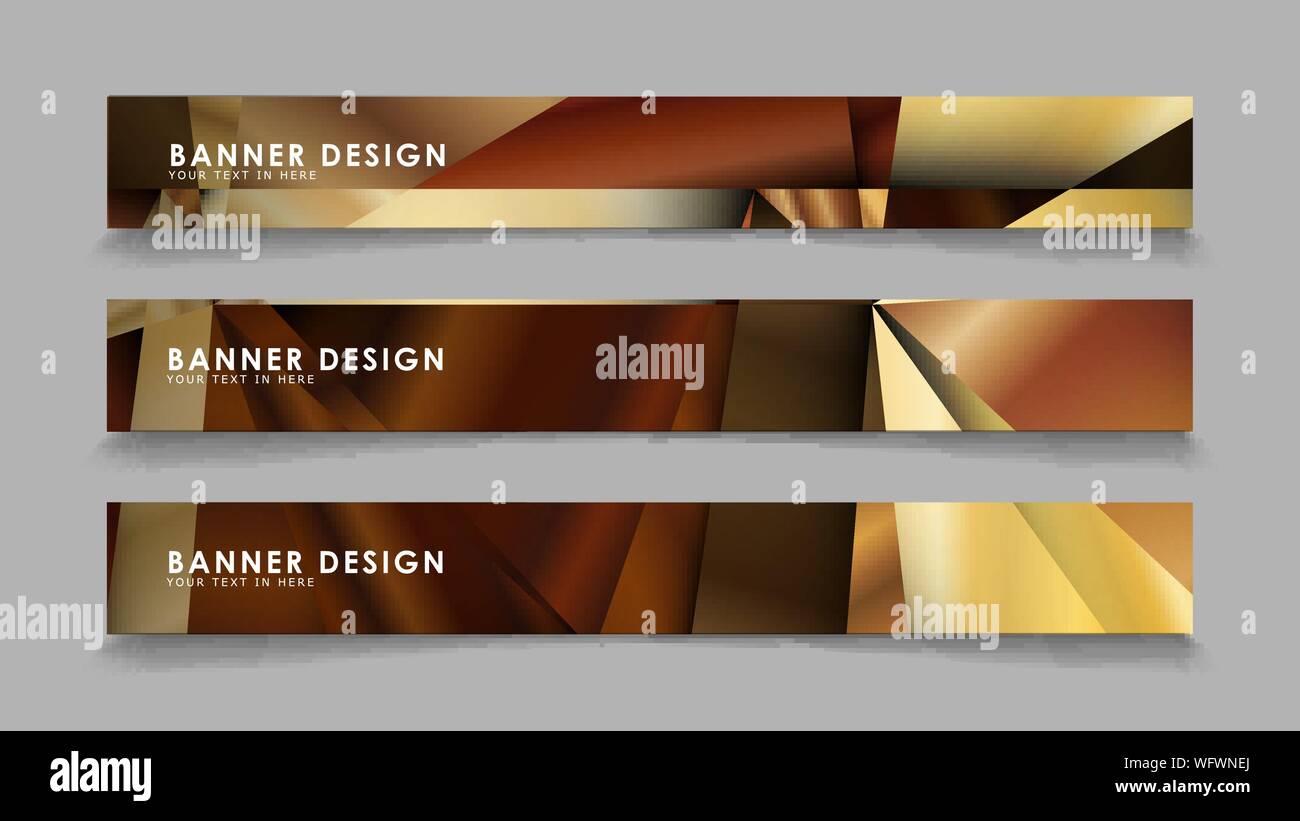 Abstract rectangle vector banners with luxury geometric gradient ...