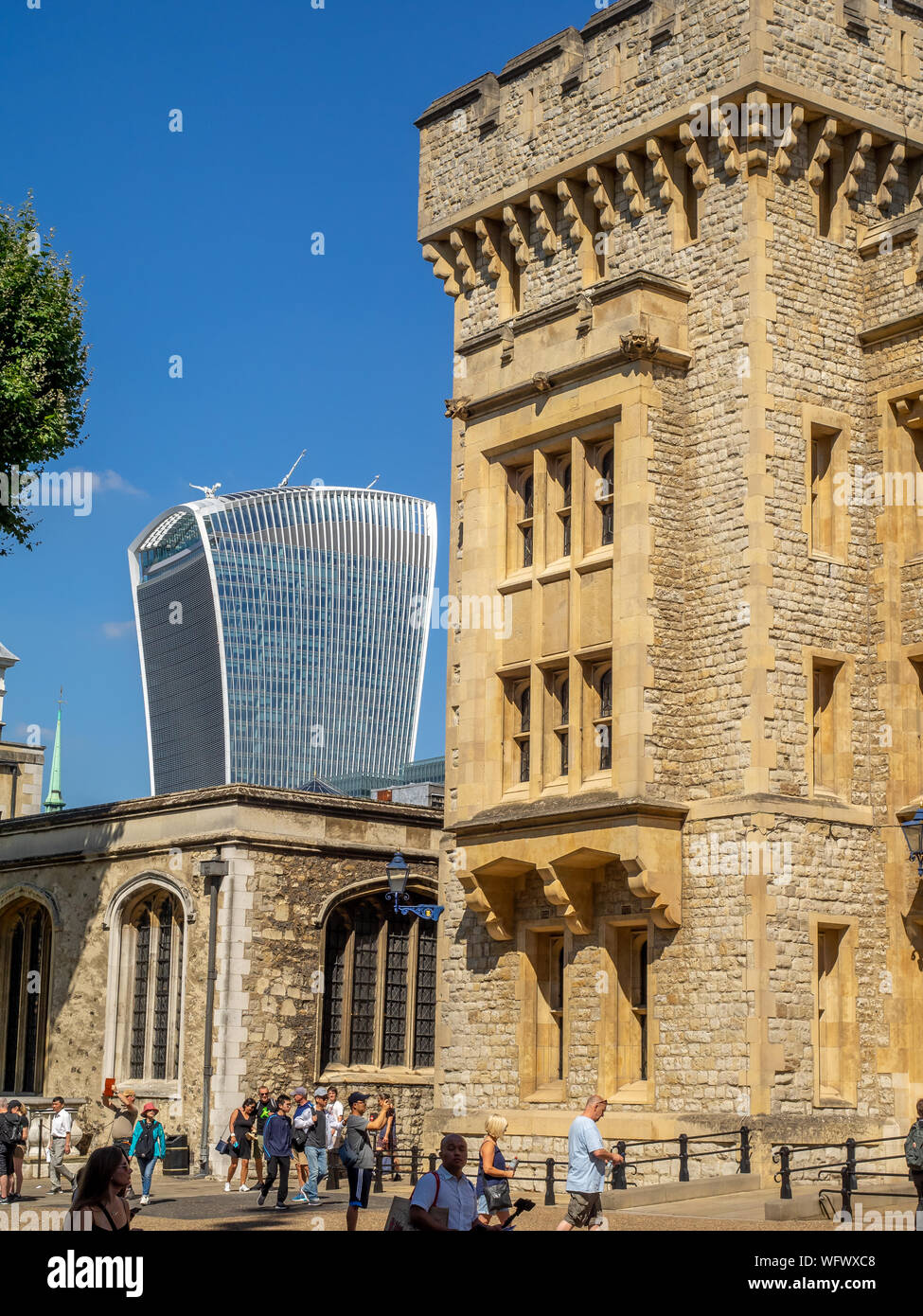 London, England - August 5, 2018: The Waterloo Block inside the walls ...