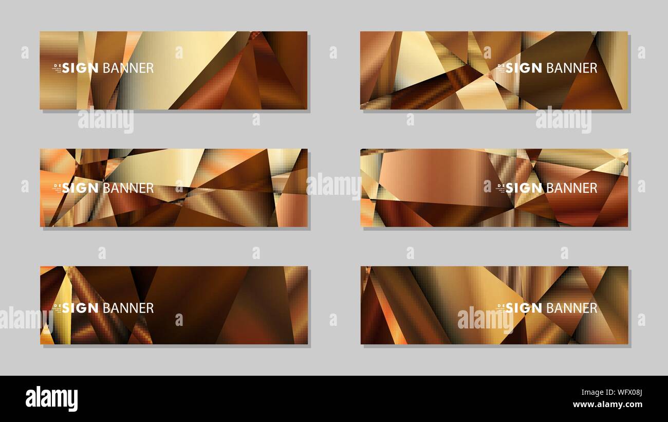 Abstract rectangle vector banners with luxury geometric gradient backgrounds . design templates. future Poster template design Stock Vector
