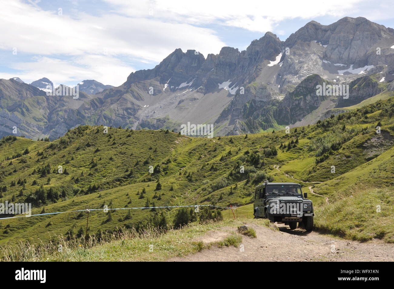 Land rover defender in magnificent scenery Stock Photo - Alamy