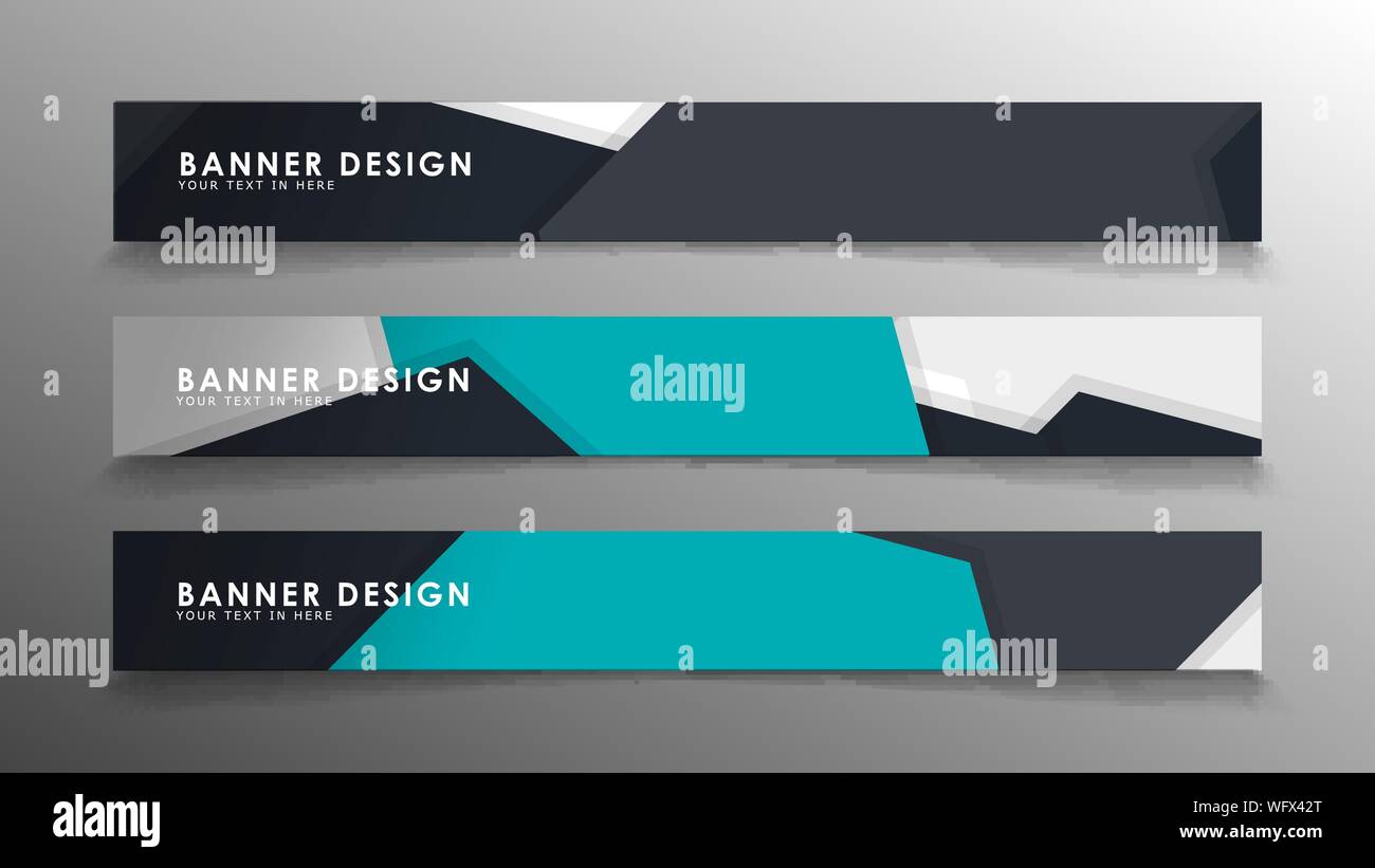 Set of banner templates with abstract background. Modern vector banners ...