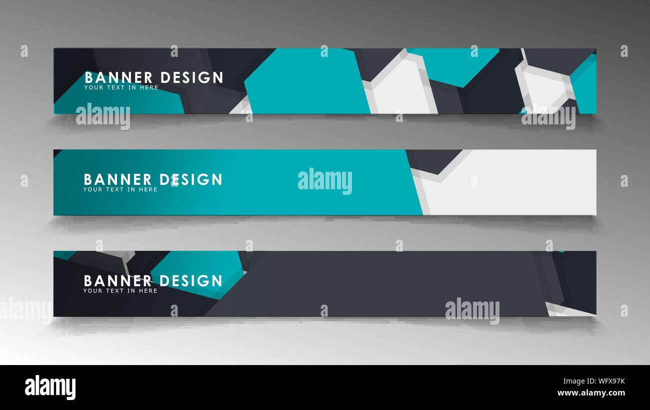 Set of banner templates with abstract background. Modern vector banners ...