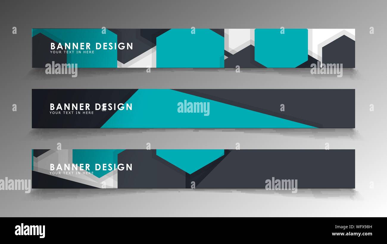 Set of banner templates with abstract background. Modern vector banners ...