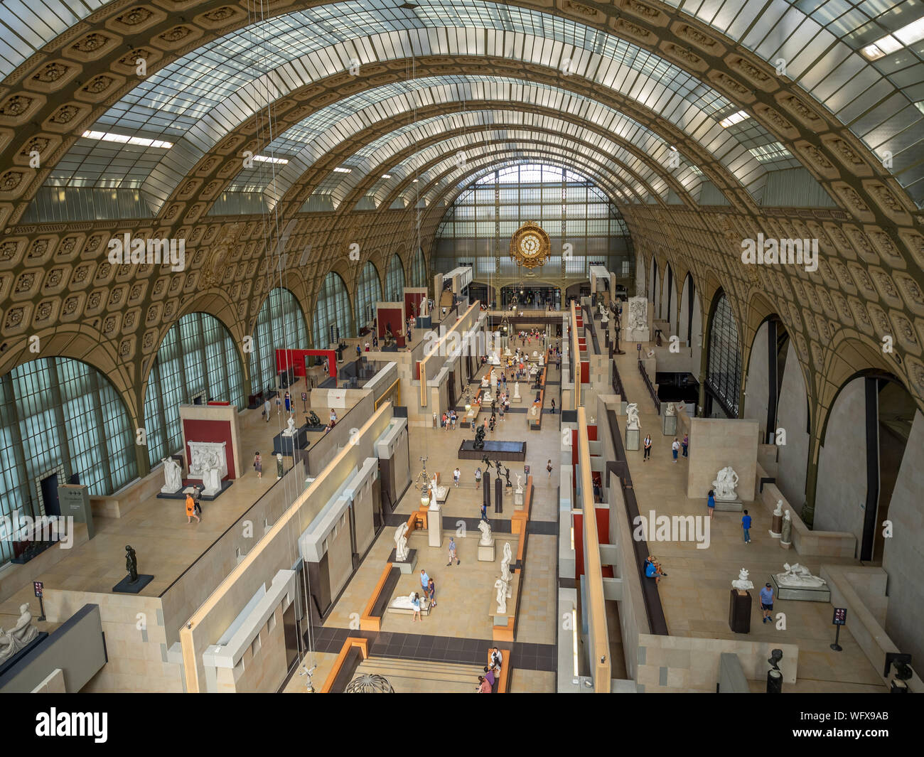 Paris, France - August 1, 2018: Interior of the Musee d'Orsay in Paris ...