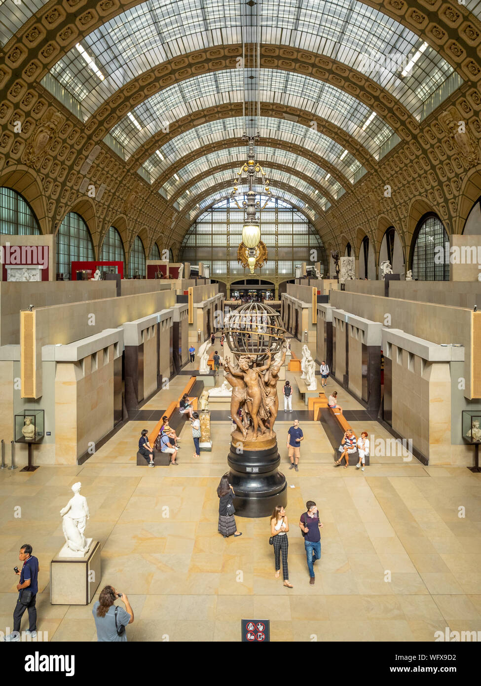 Paris, France - August 1, 2018: Interior of the Musee d'Orsay in Paris ...