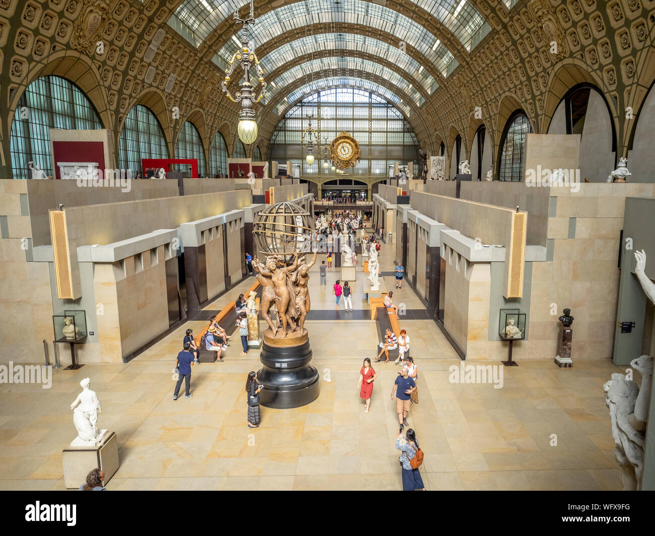 Paris, France - August 1, 2018: Interior of the Musee d'Orsay in Paris ...
