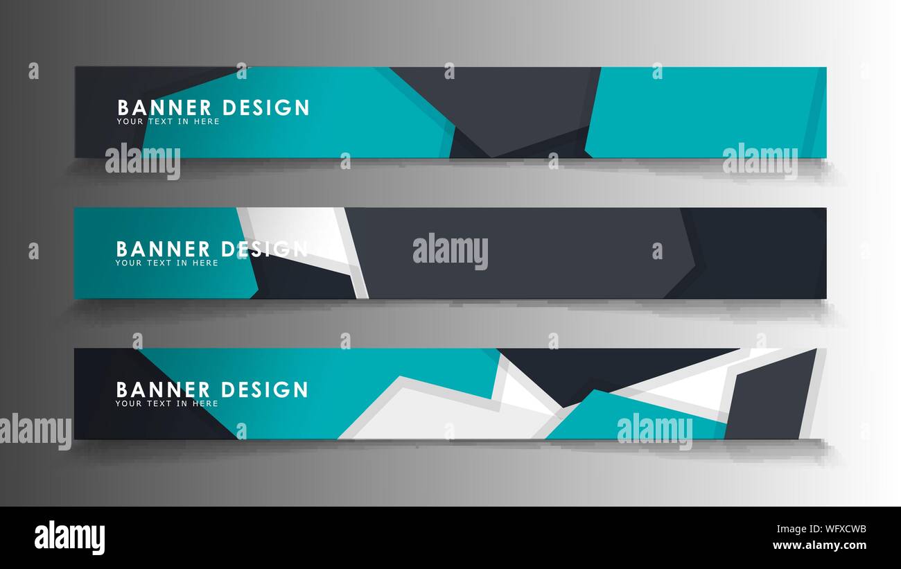 Set of banner templates with abstract background. Modern vector banners ...