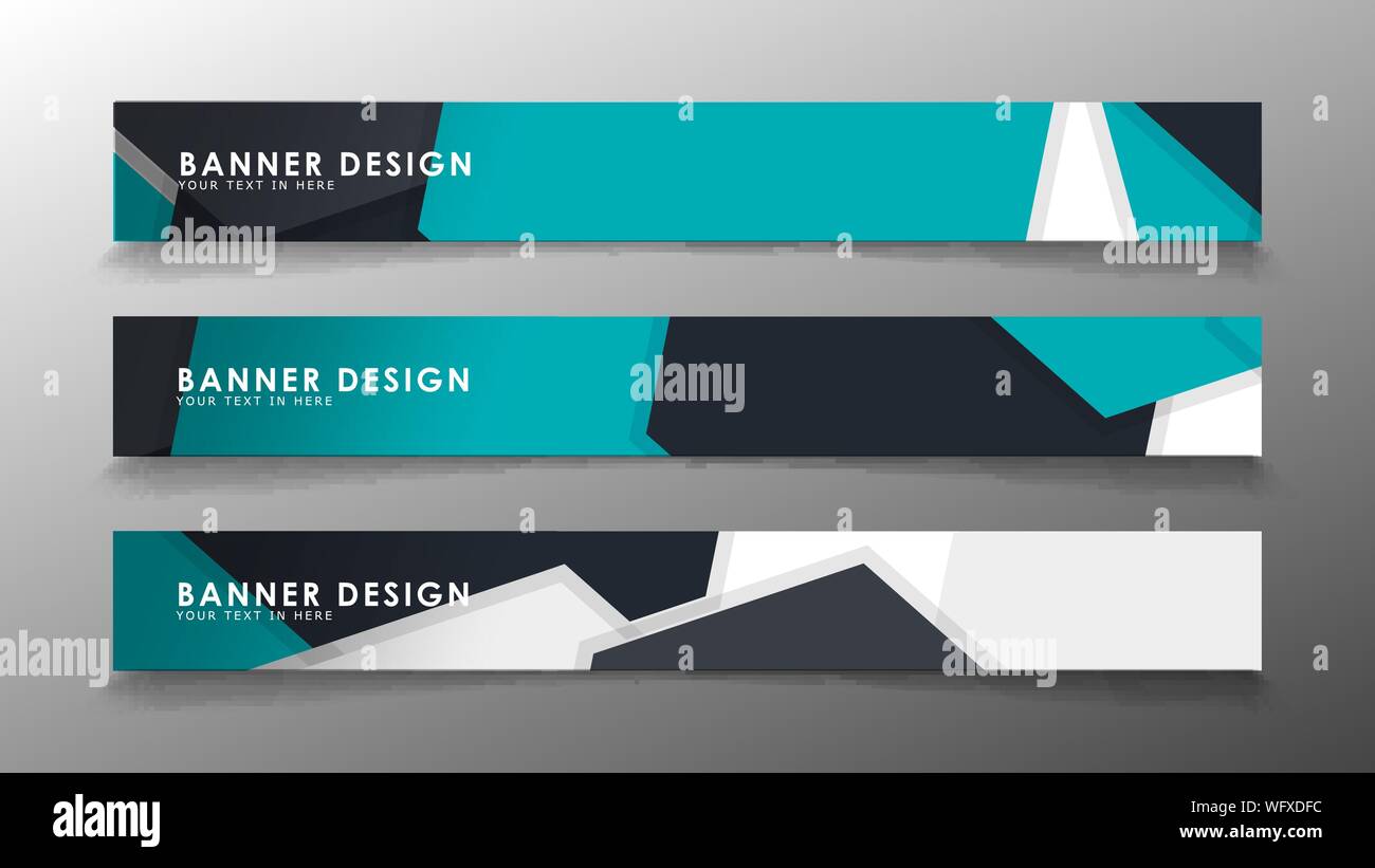 Set of banner templates with abstract background. Modern vector banners ...