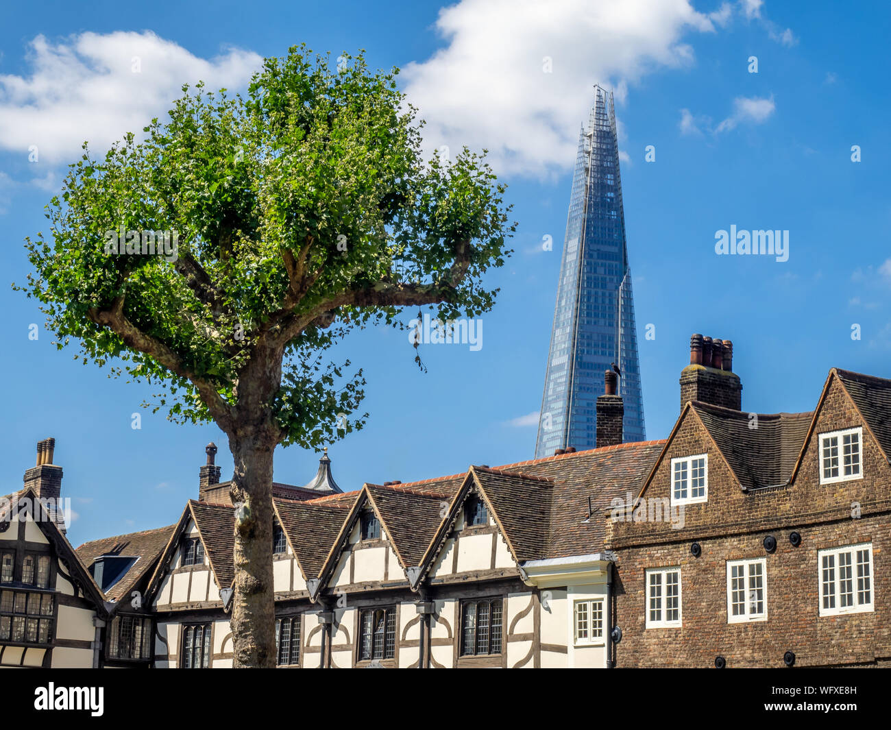 London, England - August 5, 2018: Interior features and buildings within Tower of London. The Tower of London is a Norman fortress and a potent histor Stock Photo