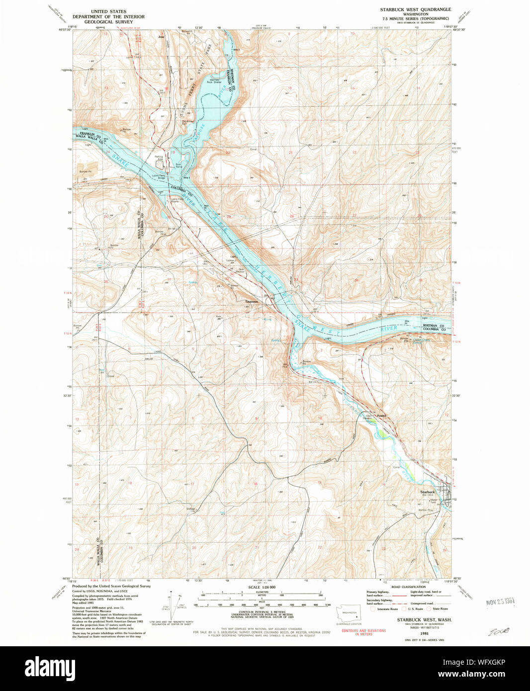 Map of starbuck washington Cut Out Stock Images & Pictures Alamy