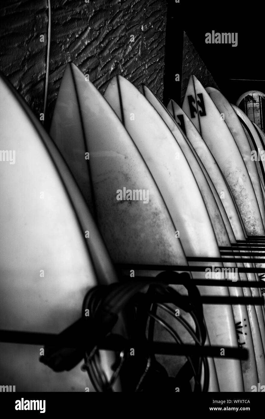 Surfboards surfboard Black and White Stock Photos & Images Alamy
