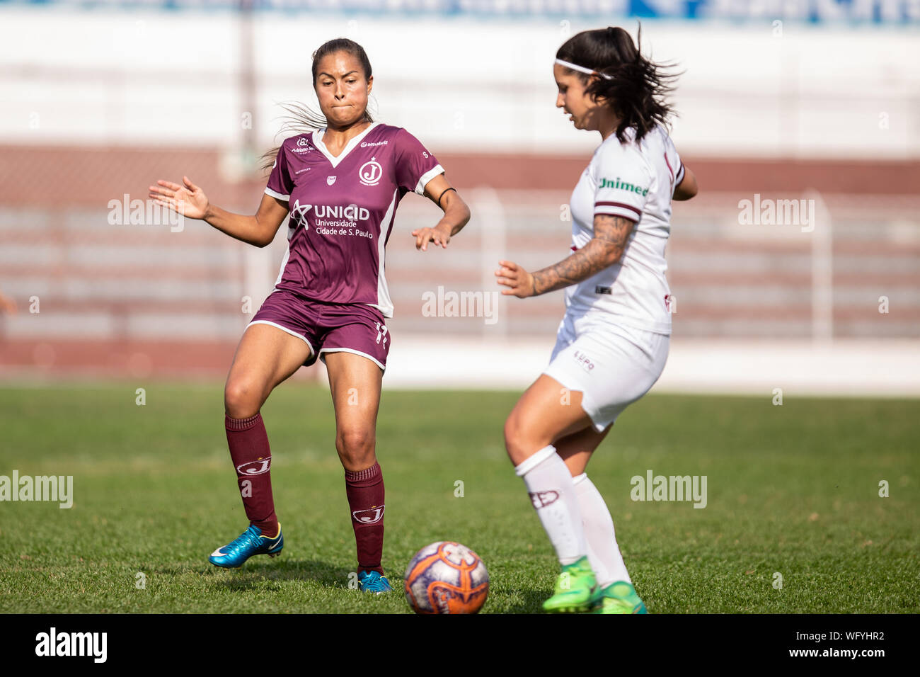 SÃO PAULO, SP - 31.08.2019: FUTEBOL FEMININO JUVENTUS X FERROVIÁRIA - Dani,  Juventus striker during the match. Paulista Women's Championship 2019 -  Juventus welcomes the Ferroviária team on Saturday afternoon, August 31