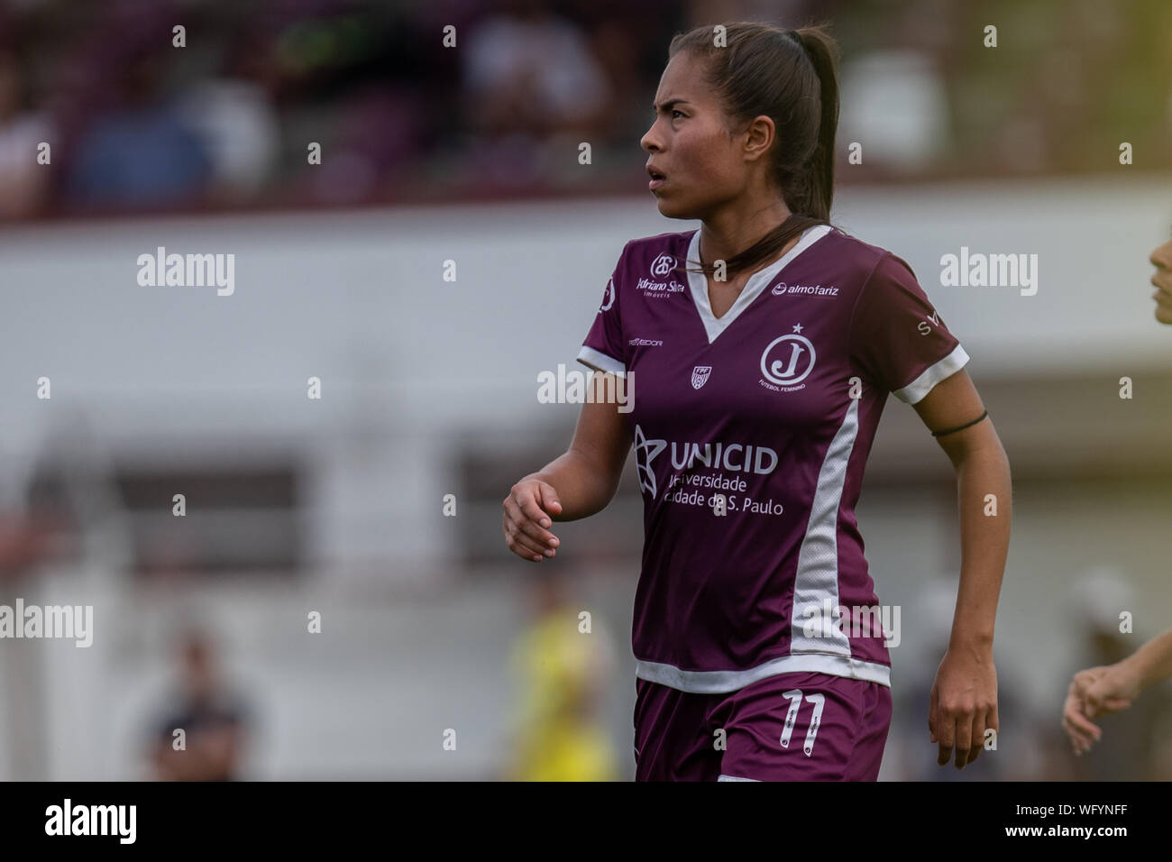 SÃO PAULO, SP - 31.08.2019: FUTEBOL FEMININO JUVENTUS X FERROVIÁRIA - Dani,  Juventus striker during the match. Paulista Women's Championship 2019 -  Juventus welcomes the Ferroviária team on Saturday afternoon, August 31