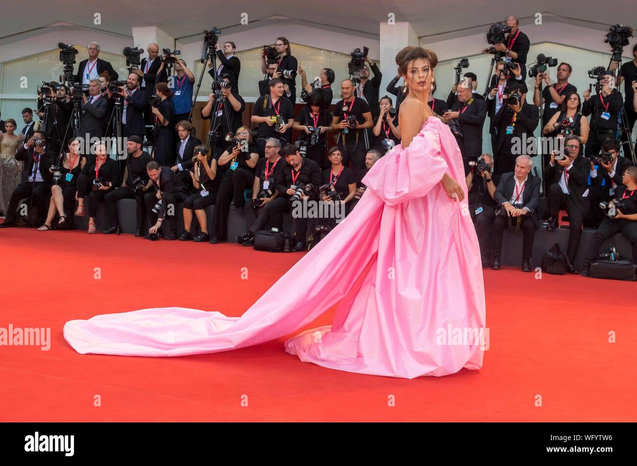 Venice, Italy. 31st Aug, 2019. Nima Benati attends the premiere of